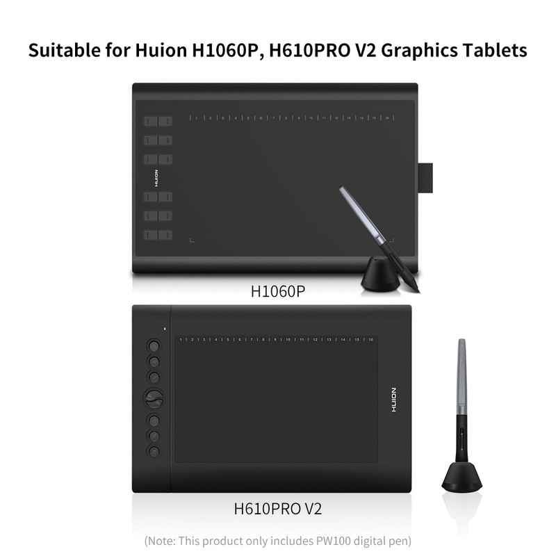 Huion PW100 Digital Pen Battery-free Digital Pen with 2 Programmable