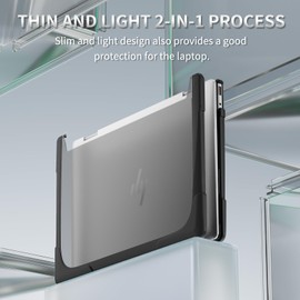 Batianda Protective Case for 14" HP Envy X360 2-in-1 2K Touch-Screen Laptop 2024 Release- Shockproof Design Matte Finish Durable Cover with TPU Edges Scratch-Resistant Stylish, Black