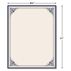 Scrolls Letter Papers - 25 Sheets Computer Printer Stationery for New Years Celebrations, Formal Parties, Graduation Announcements, Invitations