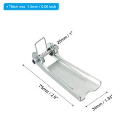 PATIKIL 2.9 Inch Replacement Hooks Latch, 4 Pack Metal Thickened Towing Receiver Hitch for Clevis Hook Trailer, Silver