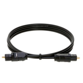 6ft S/PDIF Toslink Cable, Slim Design Audio Digital Optical Fiber Optic Premium Cord, Male to Male (6FT)