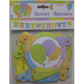 Unique 92985G Baby Shower Jointed Banner, 1ct