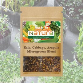 Back To Nature Seed Company Kale, Cabbage & Arugula Microgreens - Organic Seeds - Non Gmo - Heirloom Seeds  - 1 Pound