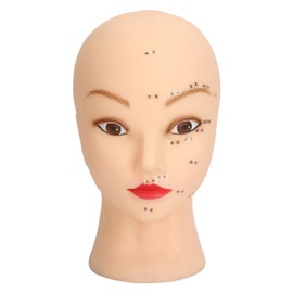 Soft Mannequin Head Realistic Skin Texture Eyelash Extension Mannequin Head with Stable PVC Base for Makeup Training Practice