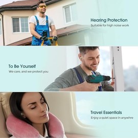 60 Pairs Soft Foam Earplugs, Noise Cancelling Earplugs, 38dB Highest SNR, EarPlugs for Sleeping Noise Cancelling, Comfortable Hearing Protection Foam Earbuds for Sleep, Snoring, Work, Lound Noise