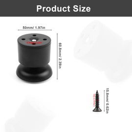 0XBIT Height Adjustable Feet, Pack of 4 Feet Height Adjustable, Furniture Feet, Black, Furniture Feet, Adjustable, Furniture Feet, Can Be Used on Tables, Cabinets, Sideboards and Sofas