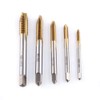 HSS Machine Tap with Metric Thread, 5 Pieces Titanium Coated