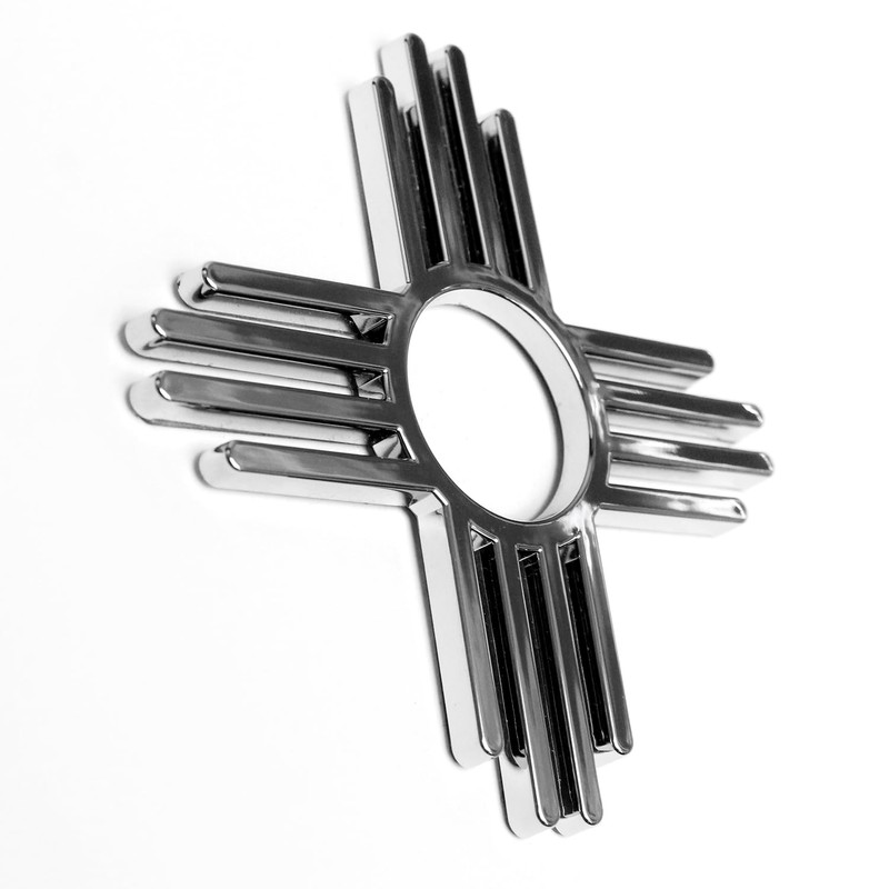 Zia New Mexico Chrome Car Emblem | Car Decal Sticker