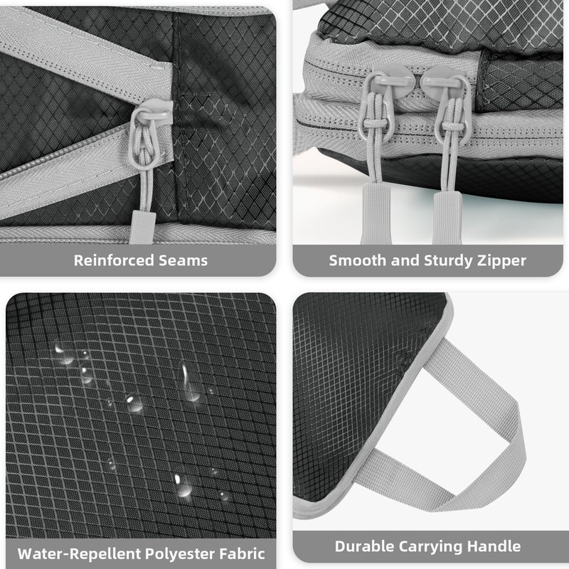 Compression Packing Cubes 7-teiliges Set mit Multi-Fach-Reisetasche, wasserdichte Koffer-Organizer-Taschen, Reiseverpackungswürfel