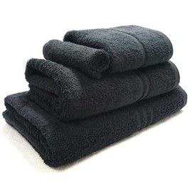 Blue Label 500gsm Plain Black Bath Towel (SEE SIZE OPTIONS)