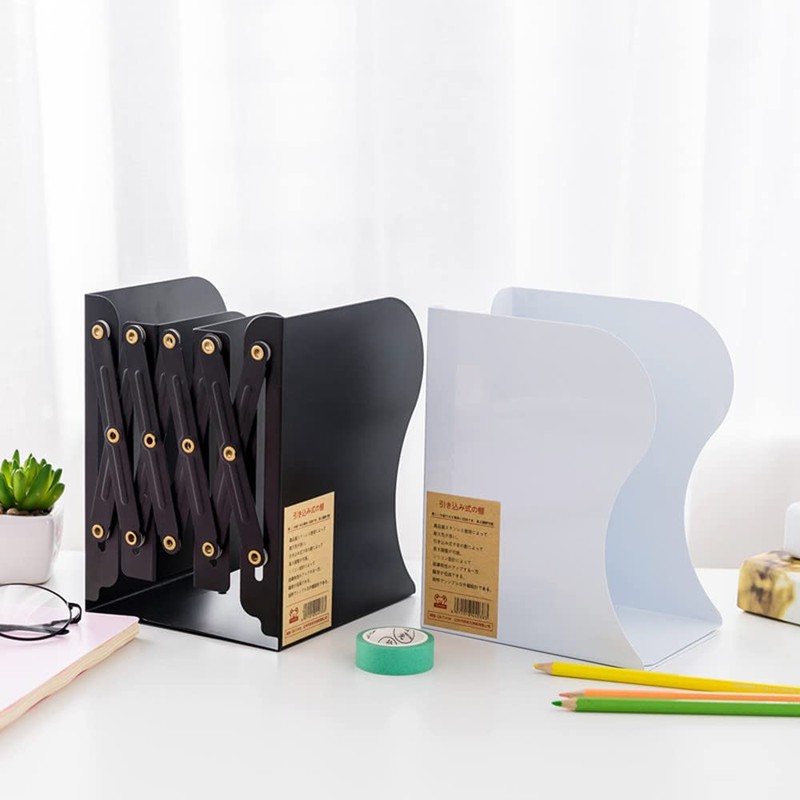 Bookstand Telescopic Bookshelf Folding Bookshelf Desktop Storage Metal Fashion Bookshelf