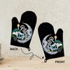 Mingnei Goth Skull Mushroom Oven Mitts and Pot Holders Sets,