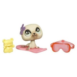 Littlest Pet Shop Pets On the Go Seal with Pink Sled