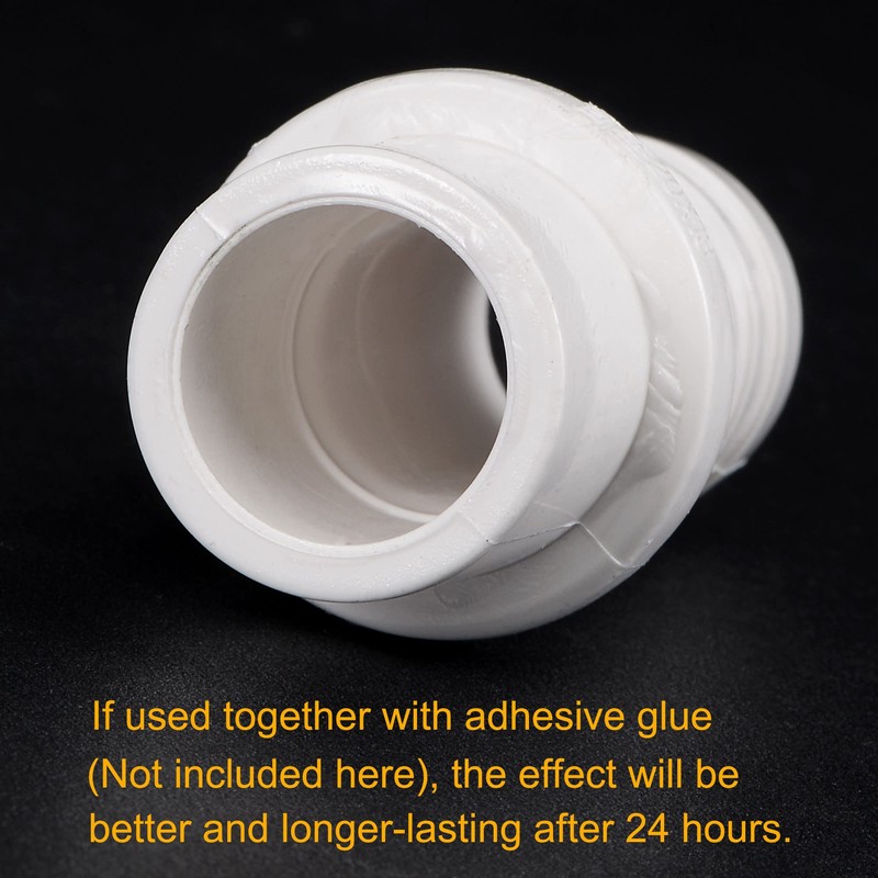 sourcing map PVC Pipe Fitting 18mm Barb OD 20mm Spigot