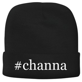 BH Cool Designs #Channa - Men's Hashtag Soft & Comfortable Beanie Hat Cap, Black, One Size