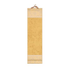 ZONADAH Blank Painting Scroll 10 x 36.5cm Reusable Chinese Calligraphy Paper Scroll Wall Mounting Scrolls Chinese Hanging Silk for Art Painting Calligraphy Writing Yellow
