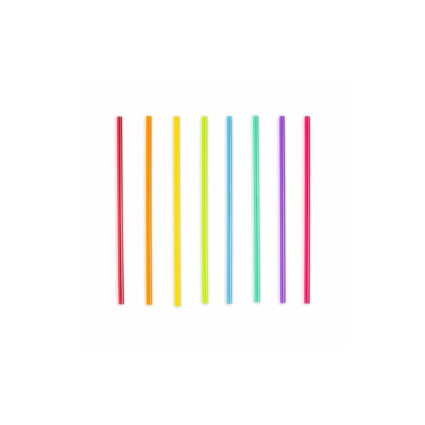 Kikkerland Bright Colour Reusable Straws 24 Count