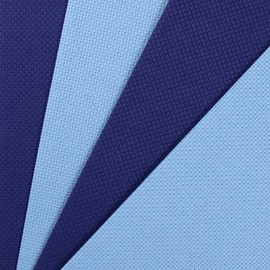 KCS 4/6 piezas de 12 x 18 pulgadas (30 x 45 cm), tela de punto de cruz de algodón con abalorio de 16 quilates (4 piezas, azul claro + azul real)