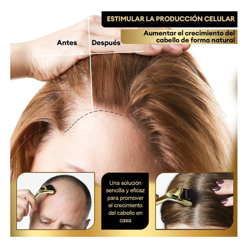 2 Dermaroller 0.25-0.5mm Facial Cabello O Rodillo Para Barba