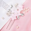 MELLIEX Pack of 5 Wedding Hair Pins, Flower Pearls Bridal