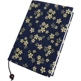 A5 Blue Book Cover Sleeve, Floral Book Sleeve for Paperback Hardcover, Washable Fabric Book Protector Cover Case for Students Teacher Reader Lovers Teens Adults - 9x7 Inches