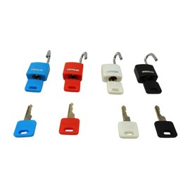Pack of 1 Aluminium Padlock 20 mm Assorted Colours - Robust and Secure Padlock in Various Colours Ideal for Bags, Cupboards, Gates and More. Reliable Security