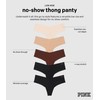 5-Pack No-Show Thong Panties