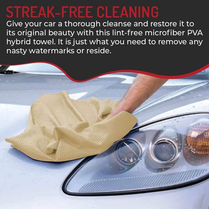 MAGNA SHINE MicroVA Super Absorbent Hybrid Microfiber PVA Drying Towel