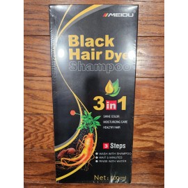 Healthy Hair BLACK HAIR DYE SHAMPOO 3 IN 1 SHINE COLOR MEIDU 500 ML HEALTHY HAIR MOISTURIZING