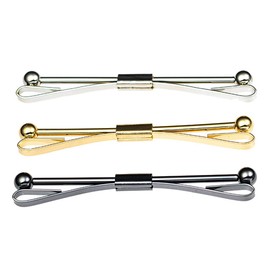 3 Pieces Collar Bar Collar Pin Tie Pins Collar Bar Pin Shirt Collar Bar Necktie Pins Clip Clasp Lapel Stick Brooch for Men Wedding Business, Multicolor