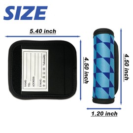 Tailoreadily 5 Pack Luggage Handle Wrap, Luggage Tap Identifiers for Travel, Suitcase Tags Identifier Travel Accessories for Airplane Flying, Blue