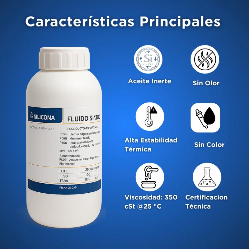 Aceite De Silicón 350 Cst. Silicona. (dimeticona 350). E1 Kg