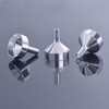 3-Piece Mini Funnel Set ，Silver Aluminum Tiny Funnels for Small