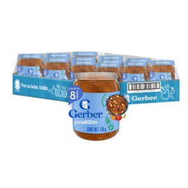 Gerber Papillas Etapa 3 Picadillo, Paquete de 12 Frascos de 170 g c/u