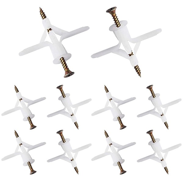 YIXISI Pack of 100 Plasterboard Dowels, Cavity Dowels, Self-Drilling Plasterboard