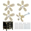 Petal Handles Gold Drawer Knobs Shiny Flower Petal Cabinet Dresser
