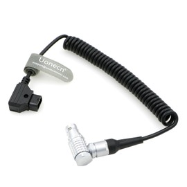 Uonecn ARRI Alexa Mini Camera Power Cable Dtap to Right Angle 8 pin Female Spring Cable