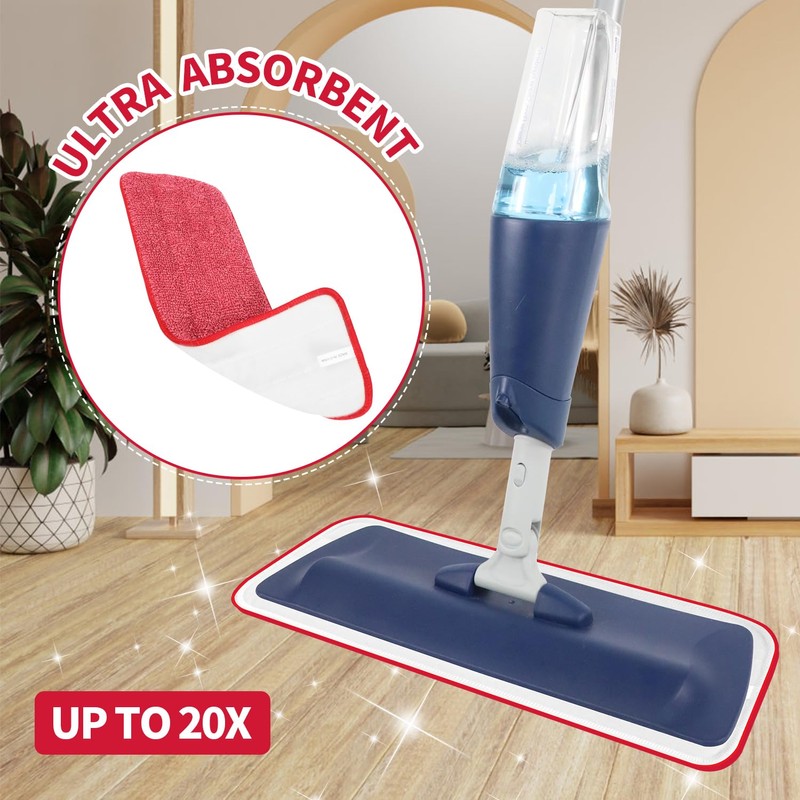 3 Pack Microfiber Reusable Mop Pads for Bona Mop, Wet/Dry