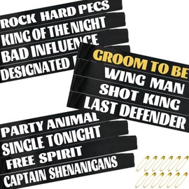 12 Pack Funny Bachelor Party Sashes, Groom to Be/Team Groom/Groomsmen/Best Man Sash for Men Bachelor Bachelorette Party Accessories Favors Supplies Decorations