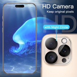 JETech JETech Privacy Screen Protector for iPhone 16 Pro Max 6.9-Inch with Camera Lens Protector, Anti-Spy Tempered Glass Film, Easy Installation Tool, 2-Pack Each