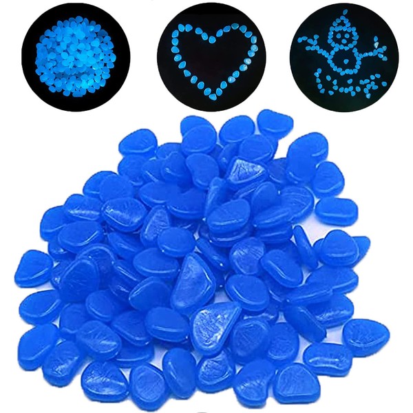 Pack of 300 Luminous Stones Garden in the Dark, Fluorescent