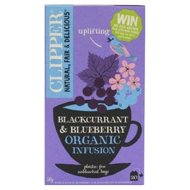 클리퍼 유기농 블랙커런트 앤 블루베리 허브티 Clipper Organic Blackcurrant and Blueberry Herbal Tea, 2.5g × 20개입 × 2개