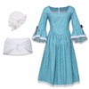 GRACEART Colonial Girls Dress Prairie Pioneer Costume 100% Cotton Calico