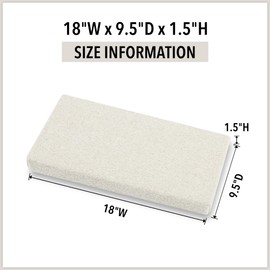 Tromlycs Saddle Stool Cushion Rectangular Bar Stool Seat Cushion Cover Rectangle with Strap Ties, 18x9.5 inches, 1 Piece, Light Linen