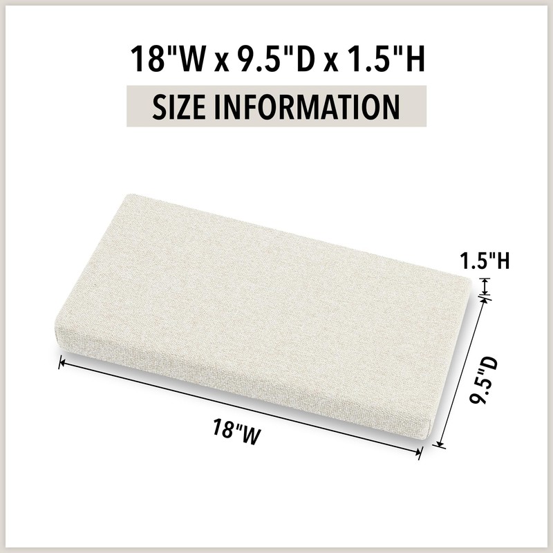 Tromlycs Saddle Stool Cushion Rectangular Bar Stool Seat Cushion Cover