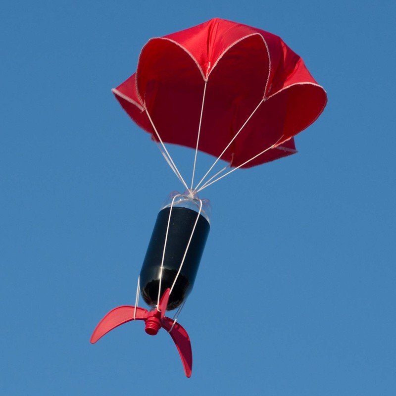 Relationshipware StratoChute 24" Red Rip-Stop Nylon Parachute for Water or