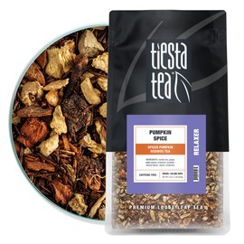Tiesta Tea - Pumpkin Spice Rooibos Tea | Premium Loose Leaf Tea Blend | Non-Caffeinated Herbal Infusion | Make Hot or Iced & Up to 200 Cups | Made with Natural Ingredients - 16oz Resealable Pouch