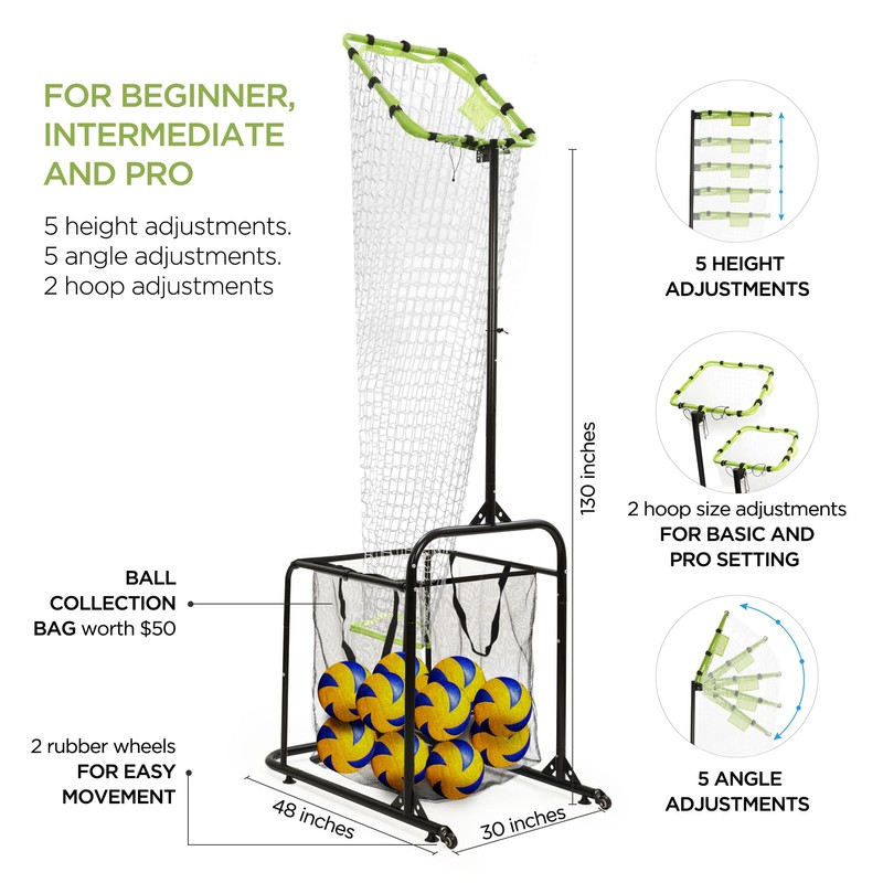 ZivPlay Volleyball Setter Training Equipment Volleyball Setting Trainer Setter Net