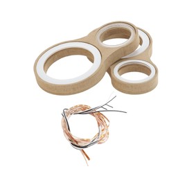 RATCHROLL 2 Set Universal Speaker Spacer Ring Adapter Dual Rings Waterproof for 1.2" for 3" with Acrylic Washers and Light Strip Brown Wood