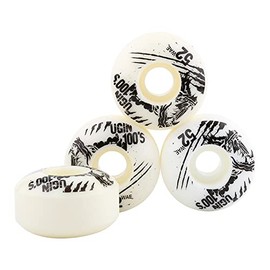 4 Unids/se Ruedas de Skate Al Aire Clsico 52mm x 30mm PU Cruiser Longboard Skateboard Juego de Reemplazo de Ruedas(White)